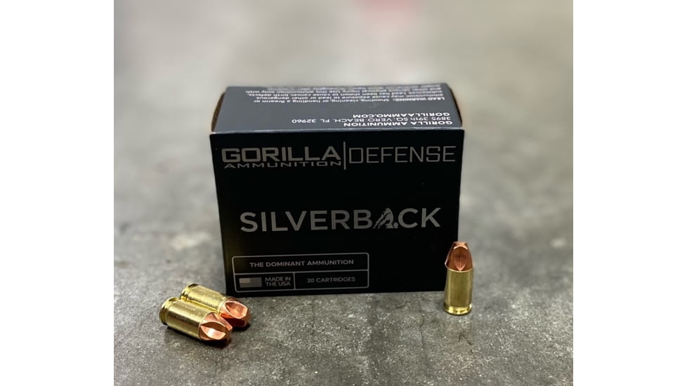 Gorilla Ammunition Gorilla Silverback .380 ACP 65 Grain Lehigh Xtreme Defense Brass Case Pistol Ammo, 20 Rounds, Copper, 20 Rounds, gpf-90789
