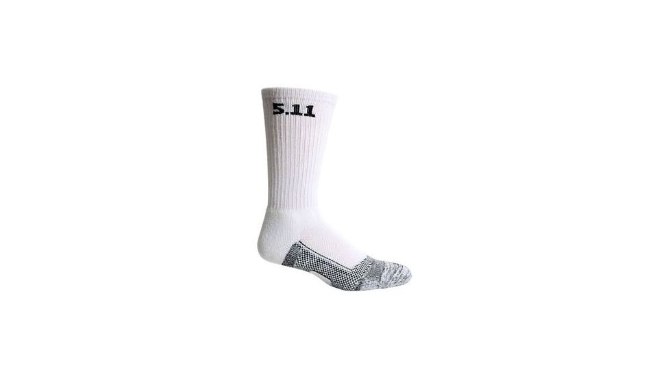 5.11 Level II 6&quot; Sock - Extra Thick White 59226-010-L