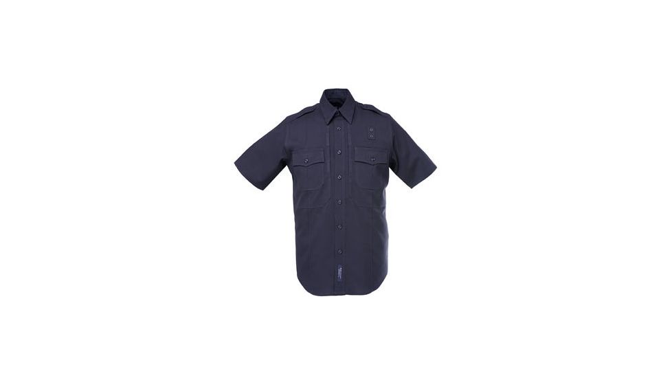 5.11 Tactical Men's B Class Shirt, Short Sleeve, Poly-Rayon, Dark Navy, 41144-724-XL