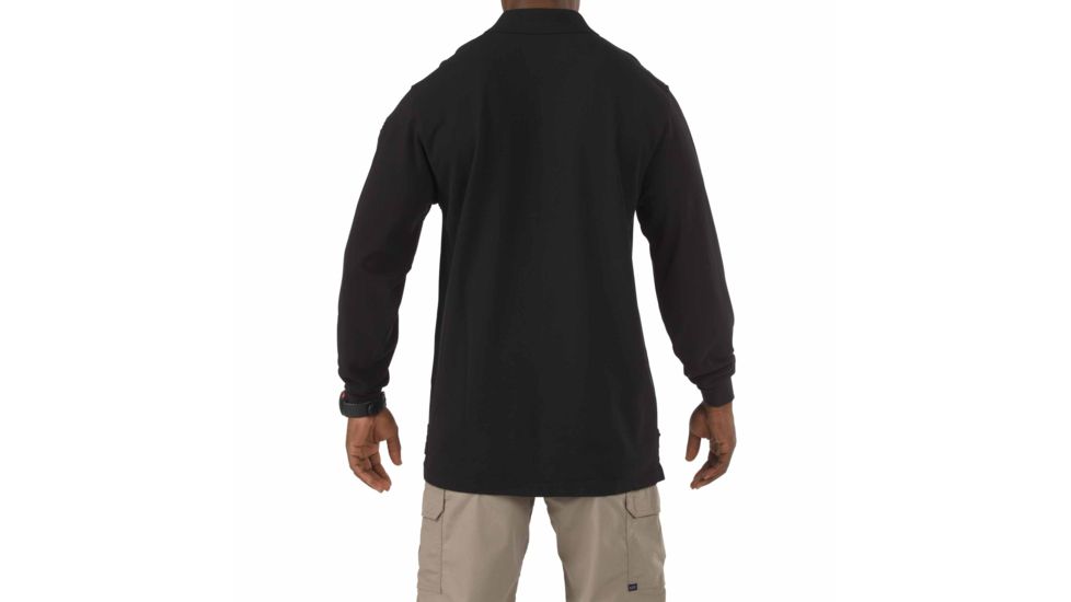 5.11 Tactical Professional Long Sleeve Polo - Men's, 4XL, Tall, Black, 42056T-019-4XL