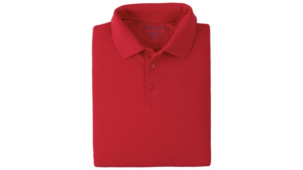 5.11 Tactical Professional Long Sleeve Polo - Men's, 3XL, Regular, Range Red, 42056-477-3XL