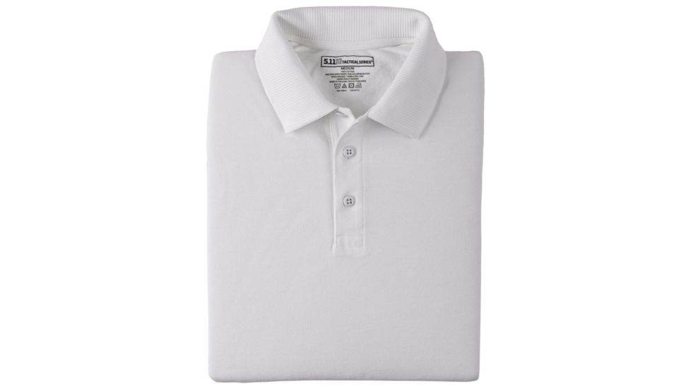 5.11 Tactical Professional Long Sleeve Polo - Men's, 3XL, Regular, White, 42056-010-3XL