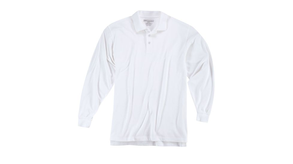 5.11 Tactical Professional Long Sleeve Polo - Men's, 3XL, Regular, White, 42056-010-3XL