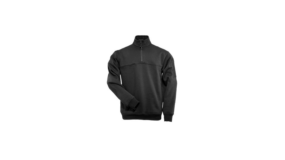 5.11 Tactical Job Shirt 1/4 Zip - Mens, Black, L, 72314-019-L