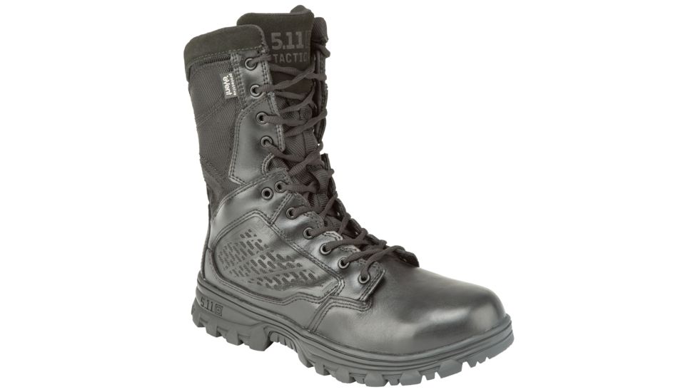 5.11 Tactical Evo 8in Waterproof Boots w/Side Zipper - Men's, Black, 14W, 12312-019-14-W