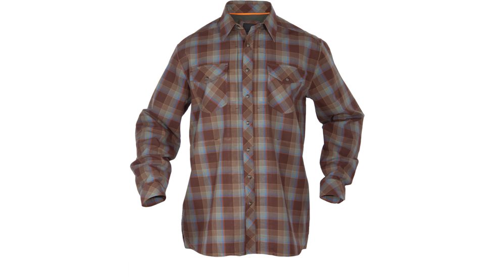 5.11 Tactical Flannel Long Sleeve Shirt, Bark - 72404115XXL