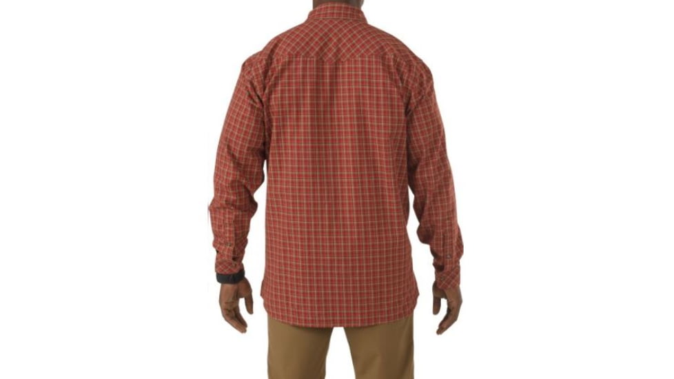 5.11 Tactical Flannel Long Sleeve Shirt, Ox Blood - 72404469M