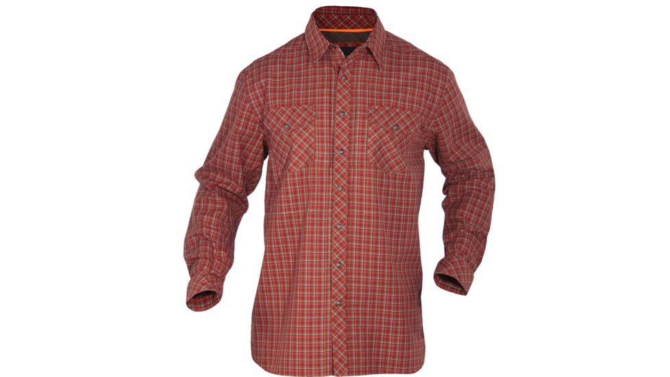 5.11 Tactical Flannel Long Sleeve Shirt, Ox Blood - 72404469M