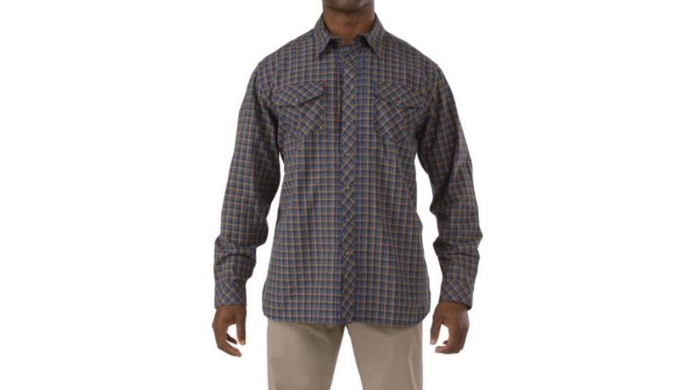 5.11 Tactical Flannel Long Sleeve Shirt, Regatta - 72404709XXL