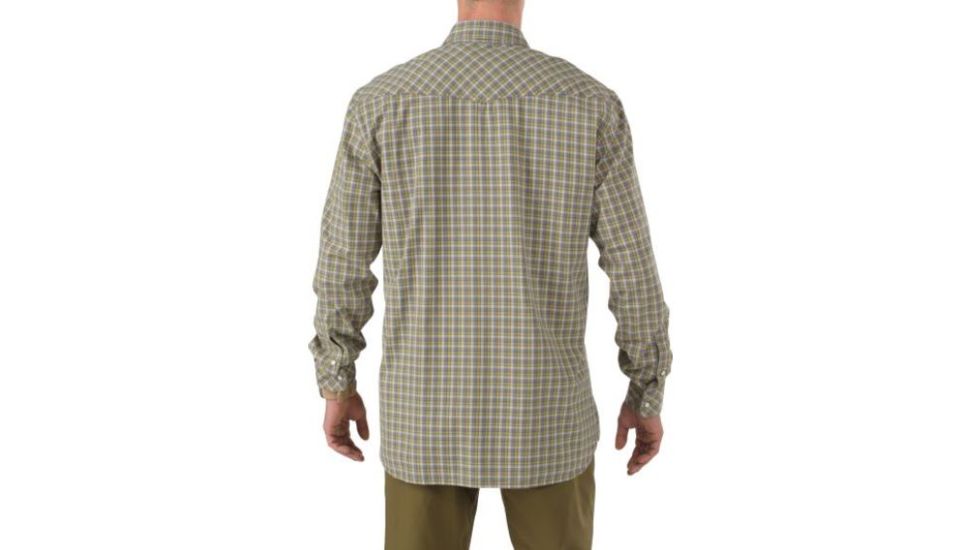 5.11 Tactical Flannel Long Sleeve Shirt, Steam - 72404093XL