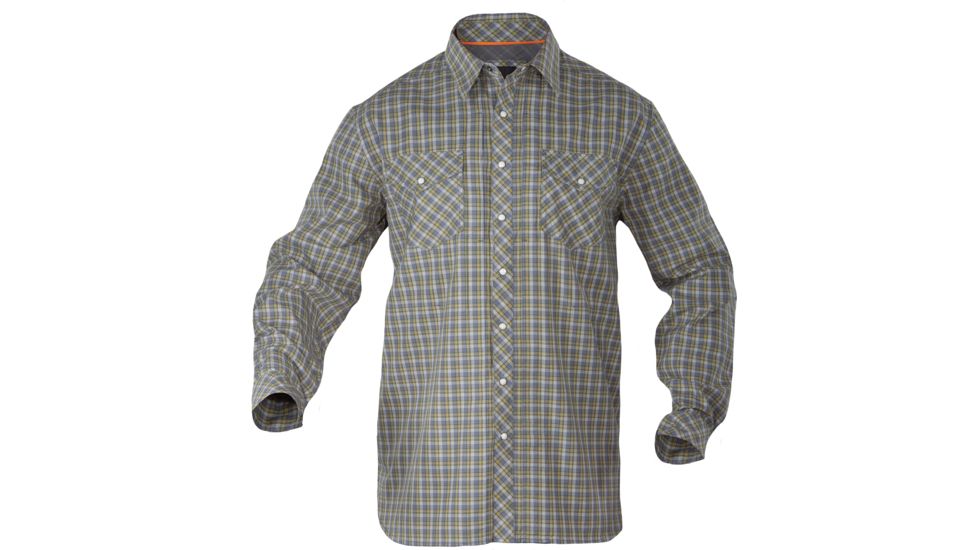 5.11 Tactical Flannel Long Sleeve Shirt, Steam - 72404093XL