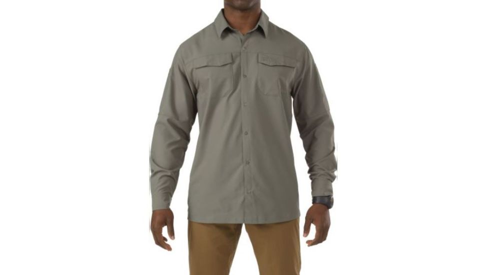 5.11 Tactical Freedom Flex Woven Long Sleeve Shirt - Men's, Sage Green, 72417831XL