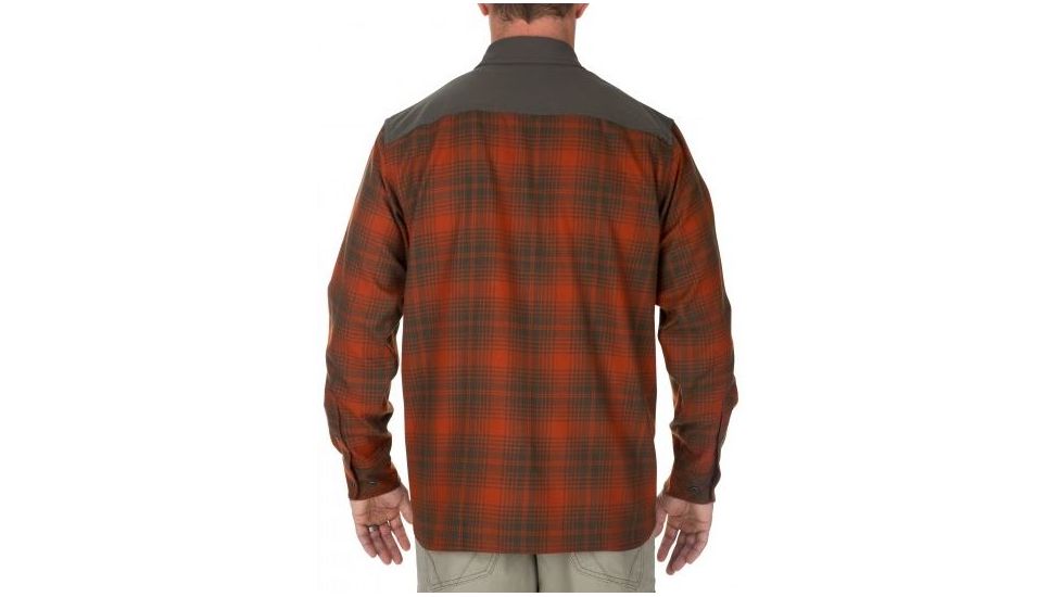 5.11 Tactical Mens Sidewinder Flannel Button Down Shirt, Fireball, 2XL 72446-521-2XL