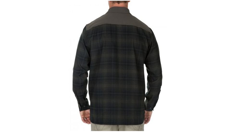 5.11 Tactical Mens Sidewinder Flannel Button Down Shirt, Grenade, S 72446-828-S
