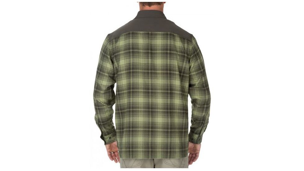 5.11 Tactical Mens Sidewinder Flannel Button Down Shirt, Mosstone, L 72446-861-L