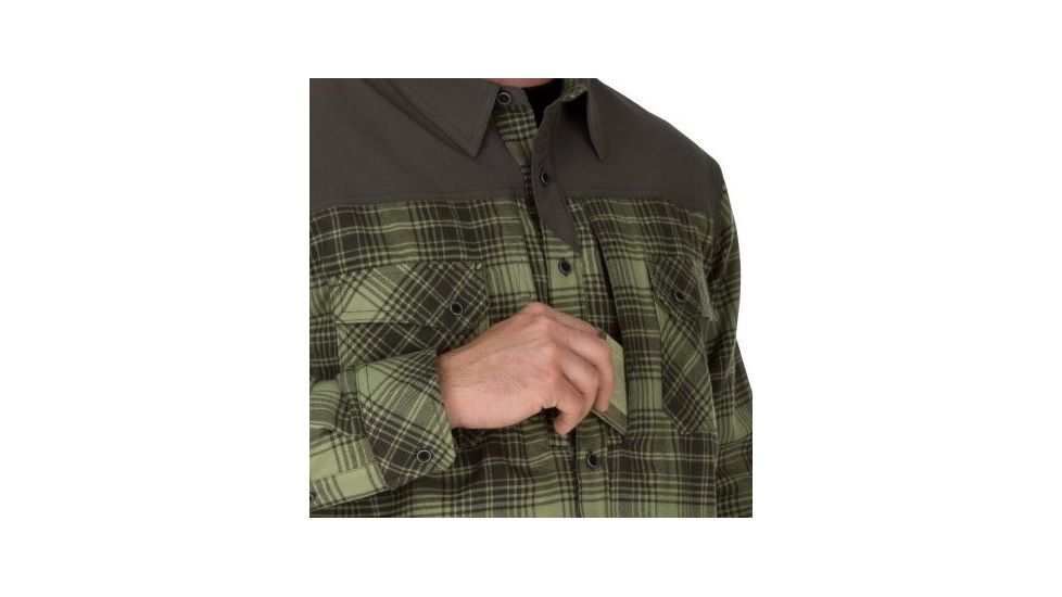 5.11 Tactical Mens Sidewinder Flannel Button Down Shirt, Mosstone, L 72446-861-L