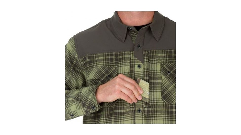 5.11 Tactical Mens Sidewinder Flannel Button Down Shirt, Mosstone, L 72446-861-L