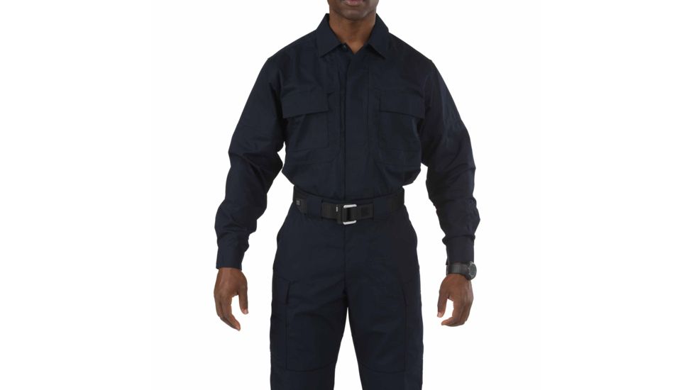 5.11 Tactical Taclite TDU Long Sleeve Shirt - Men's, Dark Navy, Medium, Tall, 72054T-724-M