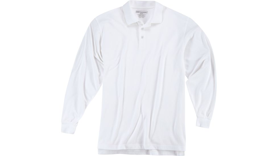 5.11 Tactical Utility L/S Polo - Mens, White, 3XL, 72057-010-3XL