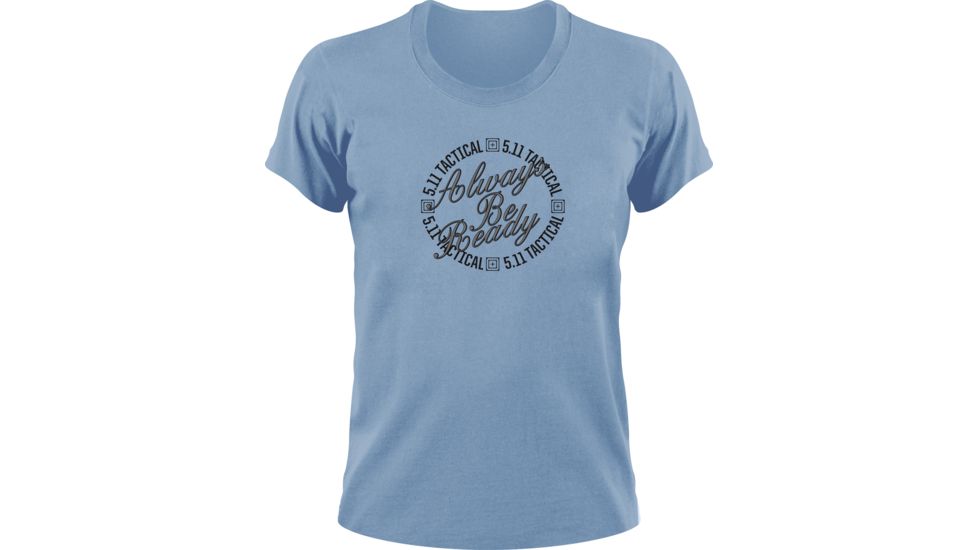 5.11 Tactical Women's Always Be Ready Circle Logo T Shirt - Sky Blue - L 31002AA-669-L