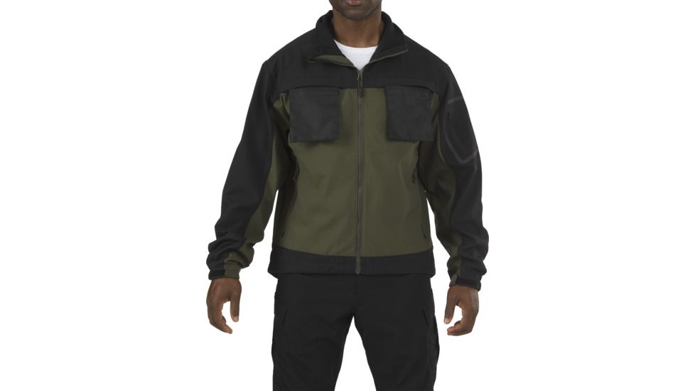 5.11 Tactical Chameleon SoftShell Jacket - Men's, Moss/Black, Extra Small, 48099-191-XS