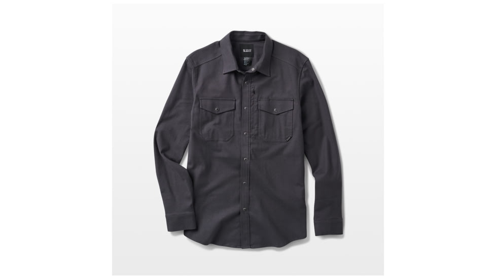 5.11 Tactical Austin Flannel Solid - Men's, Volcanic, Large/Regular, 7710158-098-L-R