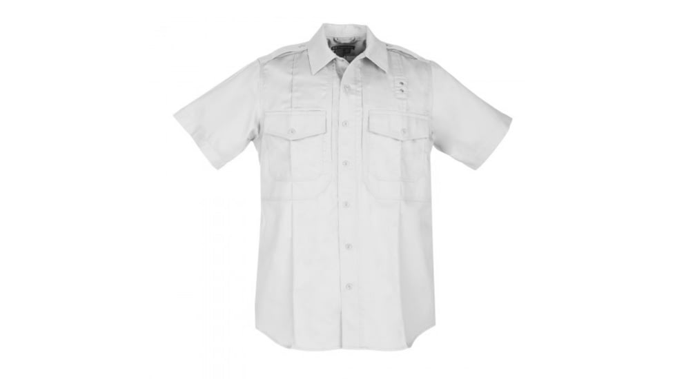 5.11 Tactical 61159 Women's B Class PDU Short Sleeve Shirt, White, Small-Regular
