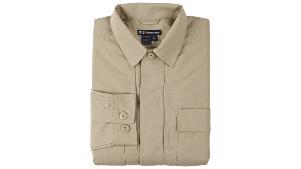 5.11 Tactical 72002T TDU Shirt, Long Sleeve, Ripstop, TDU Khaki, Large, Tall