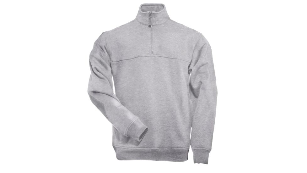 5.11 Tactical Job Shirt 1/4 Zip - Mens, Heather Grey, XL, 72314-016-XL