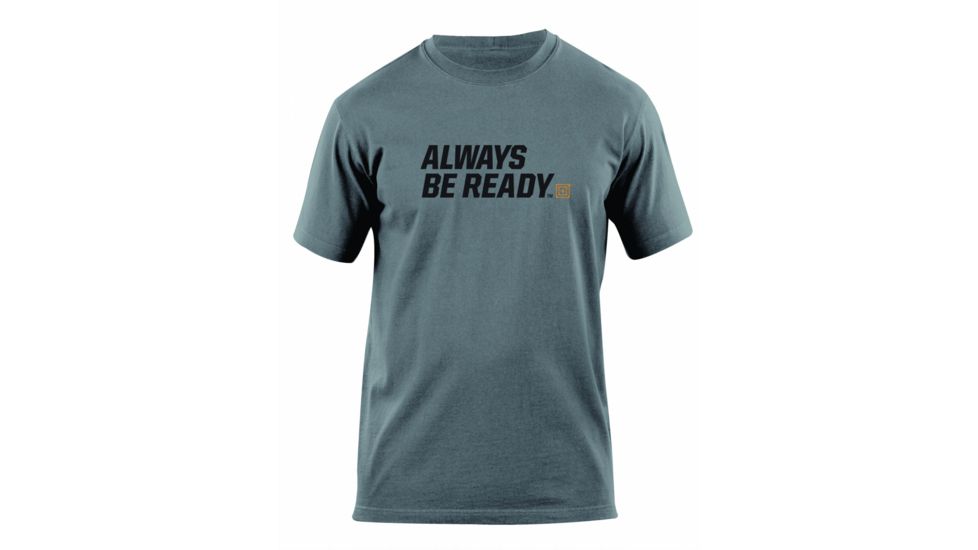 5.11 Tactical Always Be Ready Logo T Shirt - Charcoal - M 41006AZ-018-M