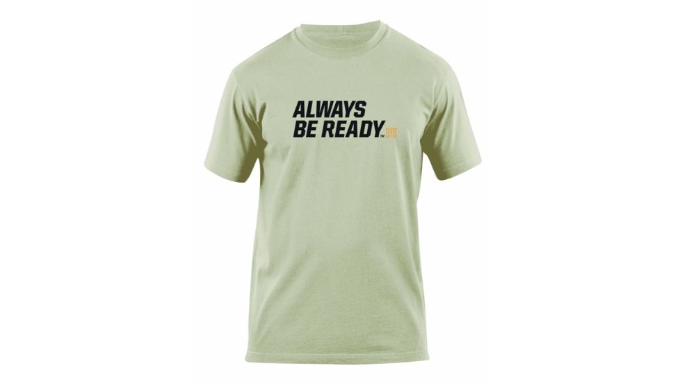 5.11 Tactical Always Be Ready Logo T Shirt - Tan - L 41006AZ-170-L