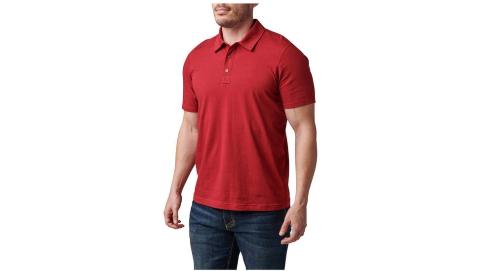 5.11 Tactical Archer Short Sleeve Polo - Men's, Cordovan Red, Large, 41241-520-L