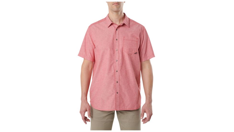 5.11 Tactical Ares Short Sleeve Shirt - Mens, Engine Red, XL, 71372-488-XL