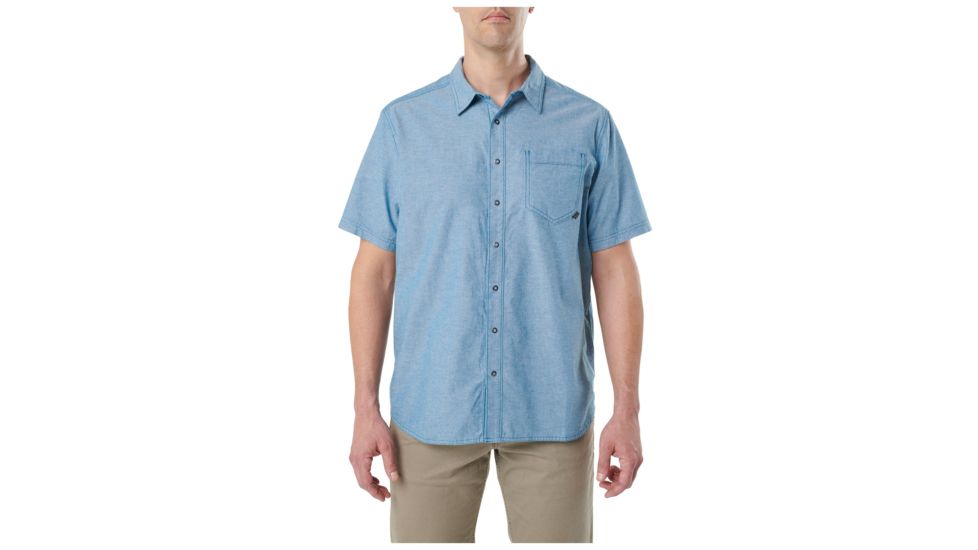 5.11 Tactical Ares Short Sleeve Shirt - Mens, Lake, L, 71372-778-L