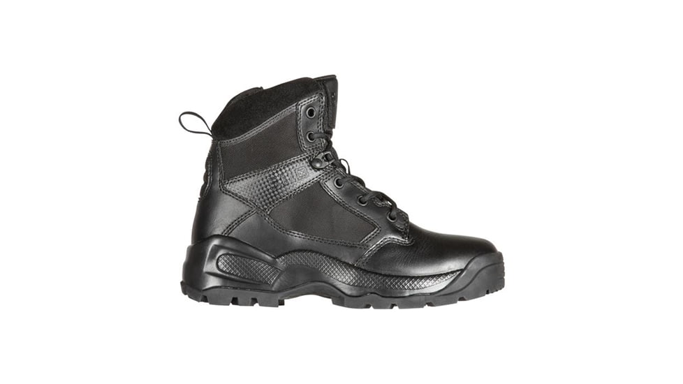 5.11 Tactical A.T.A.C. 2.0 6 in Side Zip Boot, Black, 12, Regular, 12394ABR-019-12-R