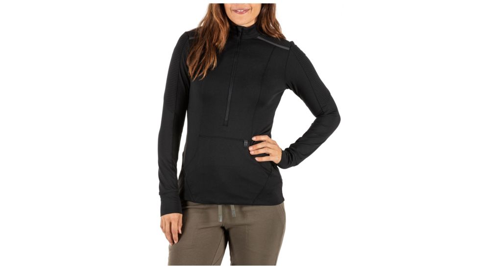 5.11 Tactical Avery Half Zip Pullover - Women's, Black, Small, 62033-019-S