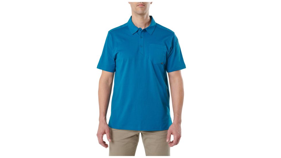 5.11 Tactical Axis Short Sleeve Polo- Mens, Lake, 2XL, 41219-778-2XL