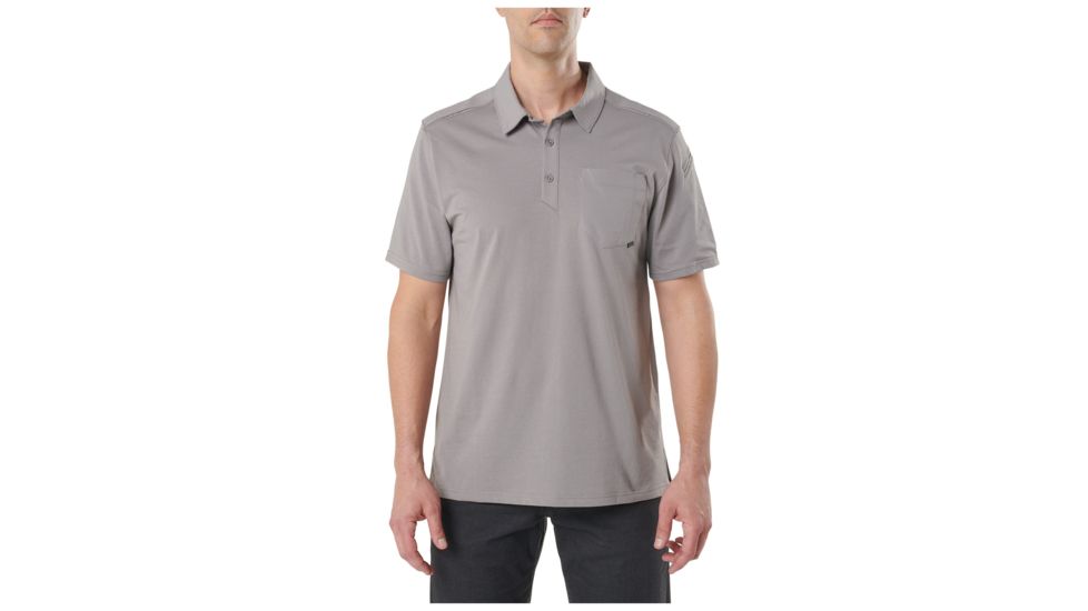 5.11 Tactical Axis Short Sleeve Polo- Mens, Lunar, XL, 41219-082-XL