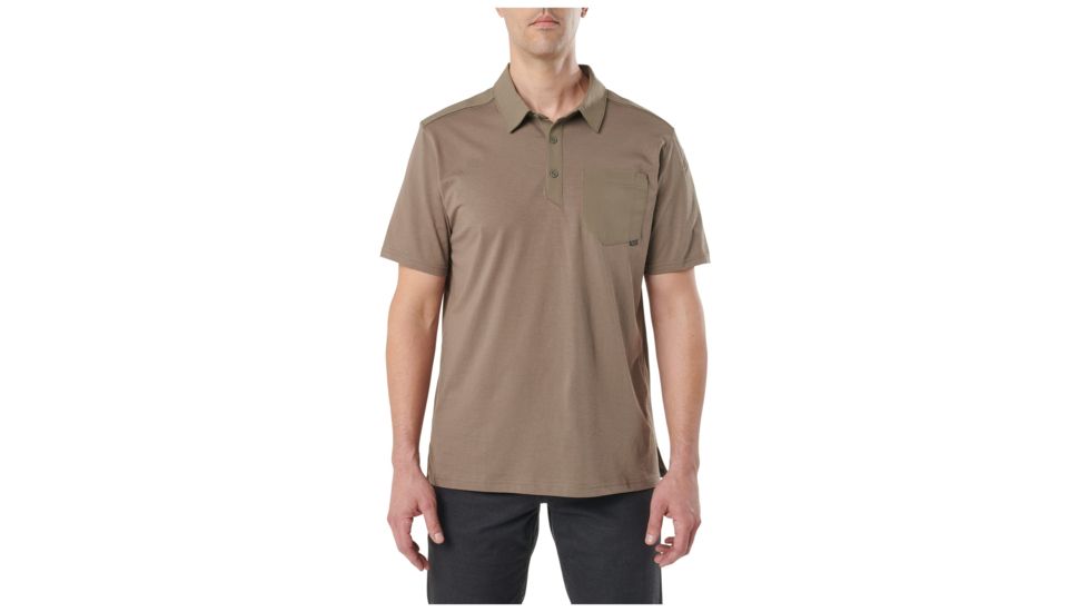 5.11 Tactical Axis Short Sleeve Polo- Mens, Stampede, L, 41219-172-L