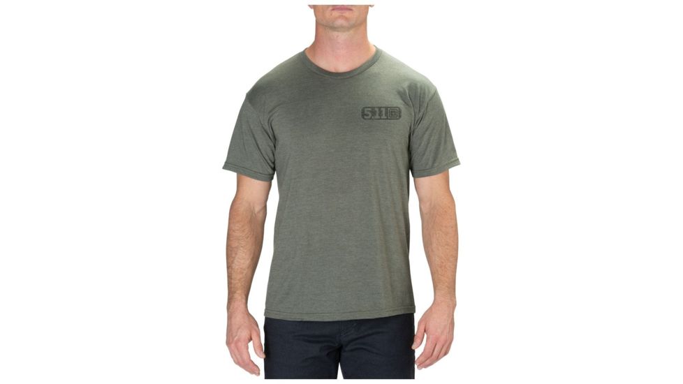 5.11 Tactical Banners &amp; Bayonets Tee, Military Green Heather - 41191RRW-223-2XL