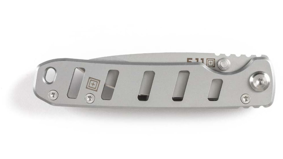 5.11 Tactical Base 3DP Folding Knife, 2.75in, Drop Point, 8CR13MOV Blade, Tumbld Steel, 1 SZ, 51156-988-1 SZ