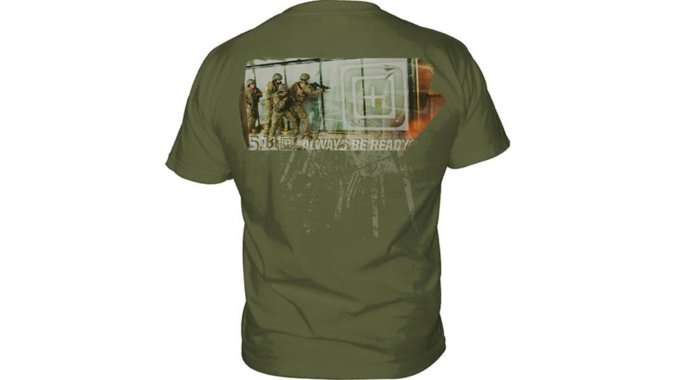 5.11 Tactical Blaster Logo T-Shirt, OD Green, L 41006BN-182-L