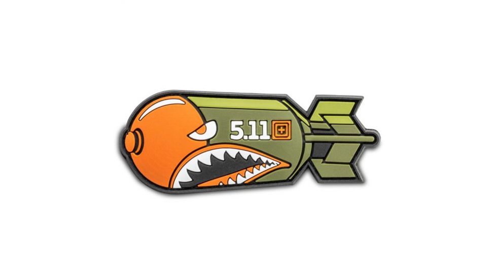 5.11 Tactical Bombs Away Patch, Green, One Size 81516-194-1 SZ