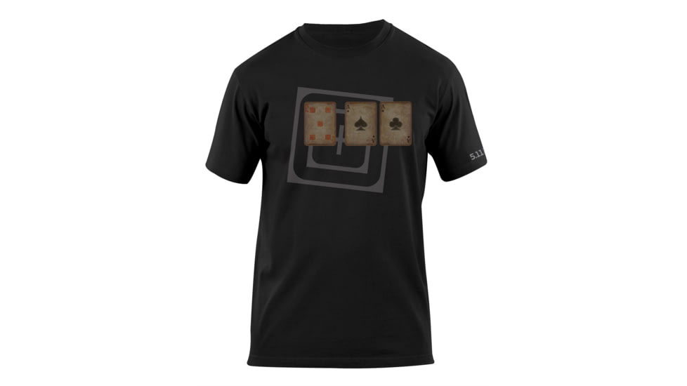 5.11 Tactical Card Tricks Logo T Shirt - Black - M 41006AG-019-M