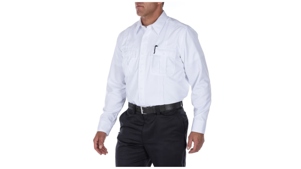 5.11 Tactical Cl A Fast-Tac Twl Long Sleeve Shirt - Tall - Men's, Uniform White, Large, 72510T-992-L-T