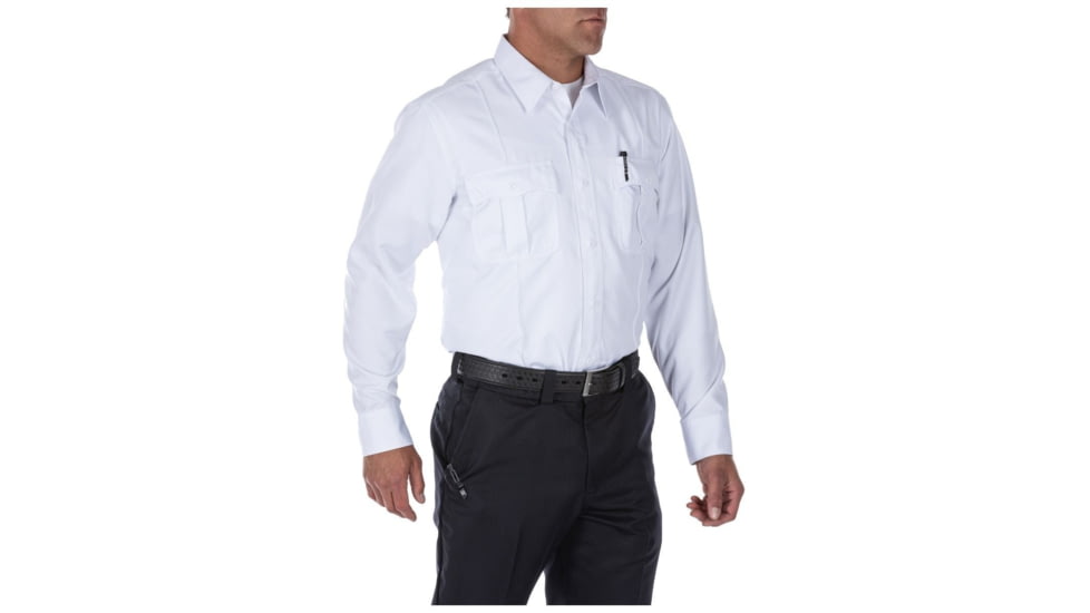 5.11 Tactical Class A Fast-Tac Twill Long Sleeve Shirt, Tall - Men's, Uniform Whte, LT, 72510T-992-L-T