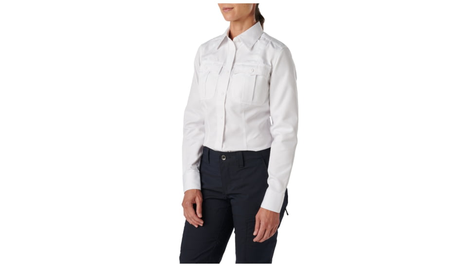 5.11 Tactical Cl A Fast-Tac Twl Long Sleeve Shirt - Womens, Regular, Uniform White, Extra Small, 62396-992-XS-R