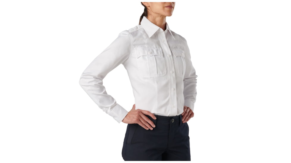 5.11 Tactical Cl A Fast-Tac Twl Long Sleeve Shirt - Womens, Regular, Uniform White, Extra Small, 62396-992-XS-R