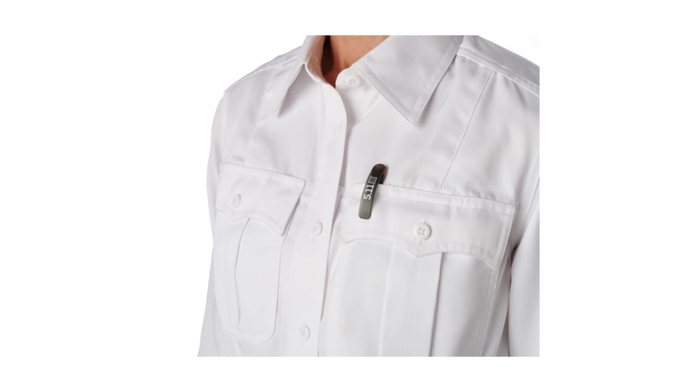 5.11 Tactical Cl A Fast-Tac Twl Long Sleeve Shirt - Womens, Regular, Uniform White, Extra Small, 62396-992-XS-R