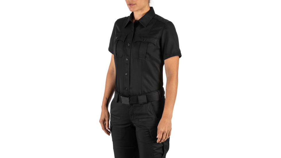 5.11 Tactical Cl A Fast-Tac Twl Short Sleeve Shirt - Womens, Regular, Black, Large, 61318-019-L-R